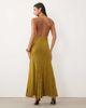 ASOS DESIGN ASOS DESIGN premium lace open back maxi dress with split in olive-Green - 4