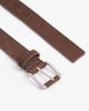 ASOS DESIGN ASOS DESIGN premium nubuck smart belt with wrapped end silver buckle in brown-Neutral - 2