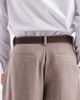 ASOS DESIGN ASOS DESIGN premium nubuck smart belt with wrapped end silver buckle in brown-Neutral - 3