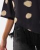 ASOS DESIGN ASOS DESIGN premium oversized asymmetric t-shirt with fringe detailing in polka-dot print-Multi - 2
