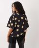 ASOS DESIGN ASOS DESIGN premium oversized asymmetric t-shirt with fringe detailing in polka-dot print-Multi - 3