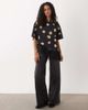 ASOS DESIGN ASOS DESIGN premium oversized asymmetric t-shirt with fringe detailing in polka-dot print-Multi - 4