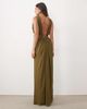 ASOS DESIGN ASOS DESIGN premium plunge draped midaxi dress in olive green - 4