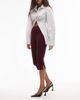 ASOS DESIGN ASOS DESIGN Premium ponte capri pants in berry-Red - 2