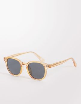 ASOS DESIGN ASOS DESIGN premium round sunglasses in orange with smoke lenses-Neutral