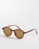 ASOS DESIGN ASOS DESIGN premium round sunglasses in tortoise with brown lenses - 1