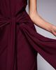 ASOS DESIGN ASOS DESIGN premium sleeveless knot front maxi dress in burgundy-Red - 3