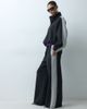 ASOS DESIGN ASOS DESIGN premium sporty track zip through funnel neck sweat in black & gray scuba-style fabric - 2