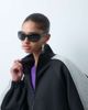 ASOS DESIGN ASOS DESIGN premium sporty track zip through funnel neck sweat in black & gray scuba-style fabric - 4