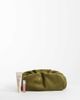 ASOS DESIGN ASOS DESIGN Premium suede cloud clutch bag in olive-Green - 4