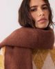 ASOS DESIGN ASOS DESIGN premium woven wide wool mix scarf in brown - 2