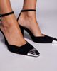 ASOS DESIGN ASOS DESIGN Pride toe cap high heel shoes in black suedette - 3