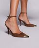 ASOS DESIGN ASOS DESIGN Pride toe cap high heel shoes in mocha moose suedette-Brown - 1