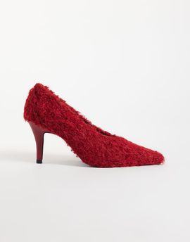 ASOS DESIGN ASOS DESIGN Princess high heeled pumps in red texture