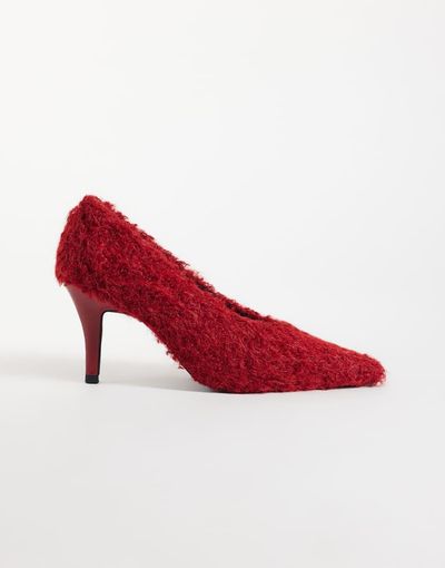 ASOS DESIGN ASOS DESIGN Princess high heeled pumps in red texture