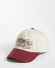 ASOS DESIGN ASOS DESIGN printed graphic contrast peak cap in washed burgundy-Red - 1