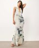 ASOS DESIGN ASOS DESIGN printed halter neck maxi dress with draped sash detail in blue floral-Multi - 1