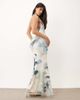 ASOS DESIGN ASOS DESIGN printed halter neck maxi dress with draped sash detail in blue floral-Multi - 4