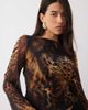 ASOS DESIGN ASOS DESIGN printed mesh angel sleeve top in tiger - part of a set-Multi - 1