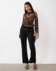 ASOS DESIGN ASOS DESIGN printed mesh angel sleeve top in tiger - part of a set-Multi - 4