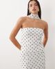 ASOS DESIGN ASOS DESIGN printed mesh bandeau top with scarf detail in polka dots - part of a set-Multi - 2