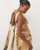 ASOS DESIGN ASOS DESIGN printed mesh ruched bust maxi dress with scarf detail in mustard floral-Multi - 3