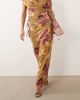 ASOS DESIGN ASOS DESIGN printed mesh ruched maxi skirt in buttermilk floral print - part of a set-Multi - 2
