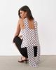 ASOS DESIGN ASOS DESIGN printed mesh scarf cami top in pink and brown polka dots-Multi - 1