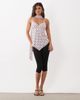 ASOS DESIGN ASOS DESIGN printed mesh scarf cami top in pink and brown polka dots-Multi - 2