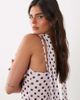 ASOS DESIGN ASOS DESIGN printed mesh scarf cami top in pink and brown polka dots-Multi - 4