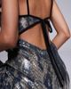 ASOS DESIGN ASOS DESIGN printed sequin maxi dress with slit in zebra print-Multi - 4