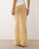 ASOS DESIGN ASOS DESIGN printed sheer mesh maxi skirt in yellow stripe-Multi - 4