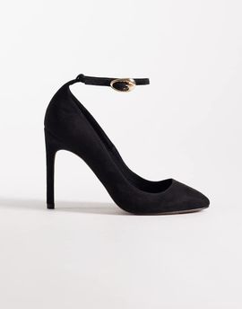 ASOS DESIGN ASOS DESIGN Priscilla round toe pumps in black suedette