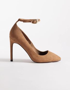 ASOS DESIGN ASOS DESIGN Priscilla round toe pumps in sand suedette-Brown