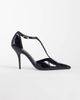 ASOS DESIGN ASOS DESIGN Prize T bar stiletto high pumps in black croc - 1