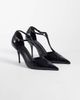 ASOS DESIGN ASOS DESIGN Prize T bar stiletto high pumps in black croc - 2