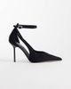 ASOS DESIGN ASOS DESIGN Progress pattern work stiletto pumps in black suedette - 1