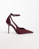 ASOS DESIGN ASOS DESIGN Progress stiletto pumps in burgundy suedette-RED - 1