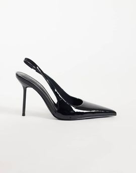 ASOS DESIGN ASOS DESIGN Pronto stiletto slingback high heeled shoes in black patent