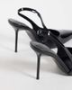 ASOS DESIGN ASOS DESIGN Pronto stiletto slingback high heeled shoes in black patent - 3