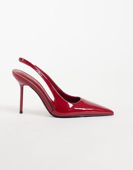 ASOS DESIGN ASOS DESIGN Pronto stiletto slingback high heeled shoes in red patent