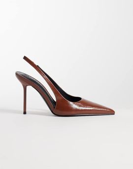ASOS DESIGN ASOS DESIGN Pronto stiletto slingback high heeled shoes in toffee-Brown