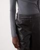ASOS DESIGN ASOS DESIGN PU Bermuda shorts in black - 3