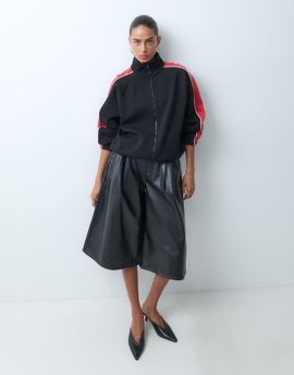 ASOS DESIGN ASOS DESIGN PU Longline culottes in black