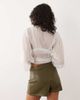 ASOS DESIGN ASOS DESIGN pu mid rise shorts in khaki-Green - 4