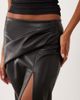 ASOS DESIGN ASOS DESIGN PU wrap over pencil skirt in black - 4
