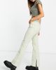 ASOS DESIGN ASOS DESIGN puddle flare pants with slit hem in peppermint-Green - 4