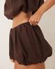 ASOS DESIGN ASOS DESIGN puffball micro shorts in chocolate - part of a set-Brown - 2