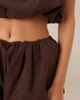 ASOS DESIGN ASOS DESIGN puffball micro shorts in chocolate - part of a set-Brown - 4
