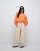 ASOS DESIGN ASOS DESIGN pull on barrel leg pants in cream-White - 1